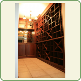 Custom designed combination wine cellar.