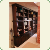 Solid Mahogany home library unit with ladder
